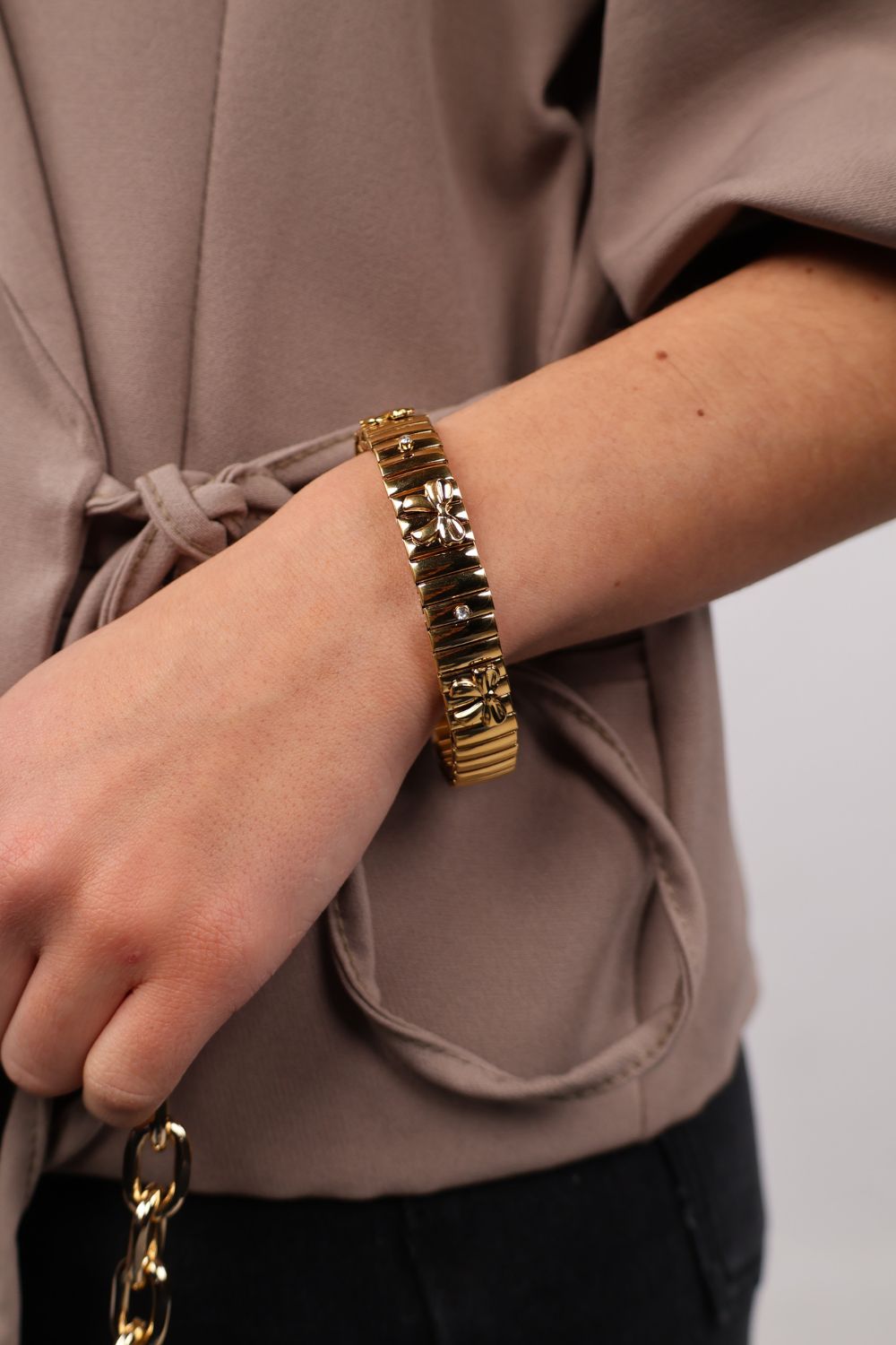 Bold bow armband | Goud