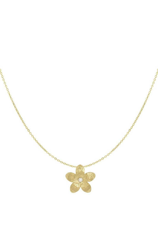 Flower ketting | Goud