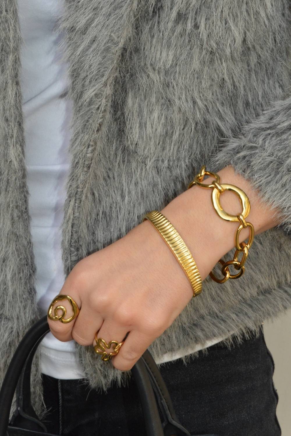 Statement Chain Armband | Goud