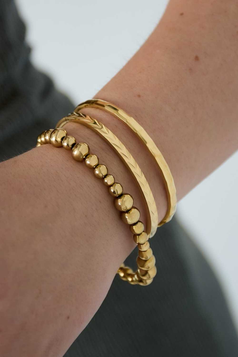Geometric bangle armband | Goud