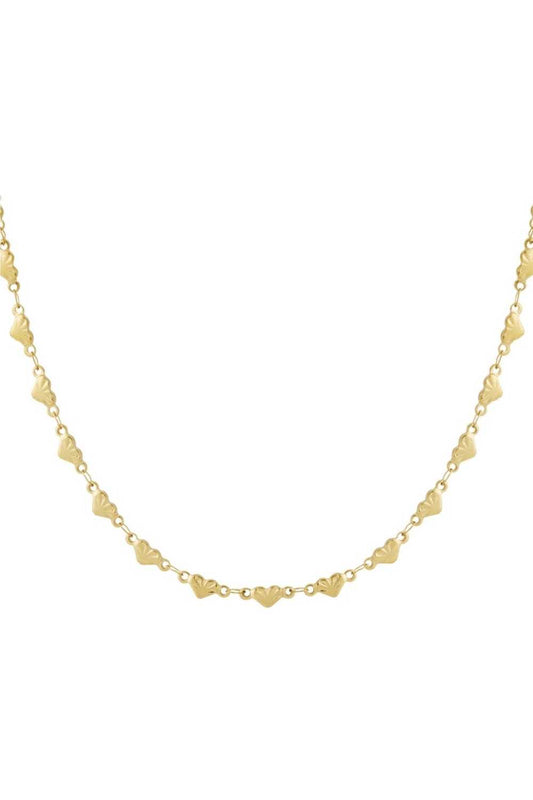 Ketting met hartjes | Goud