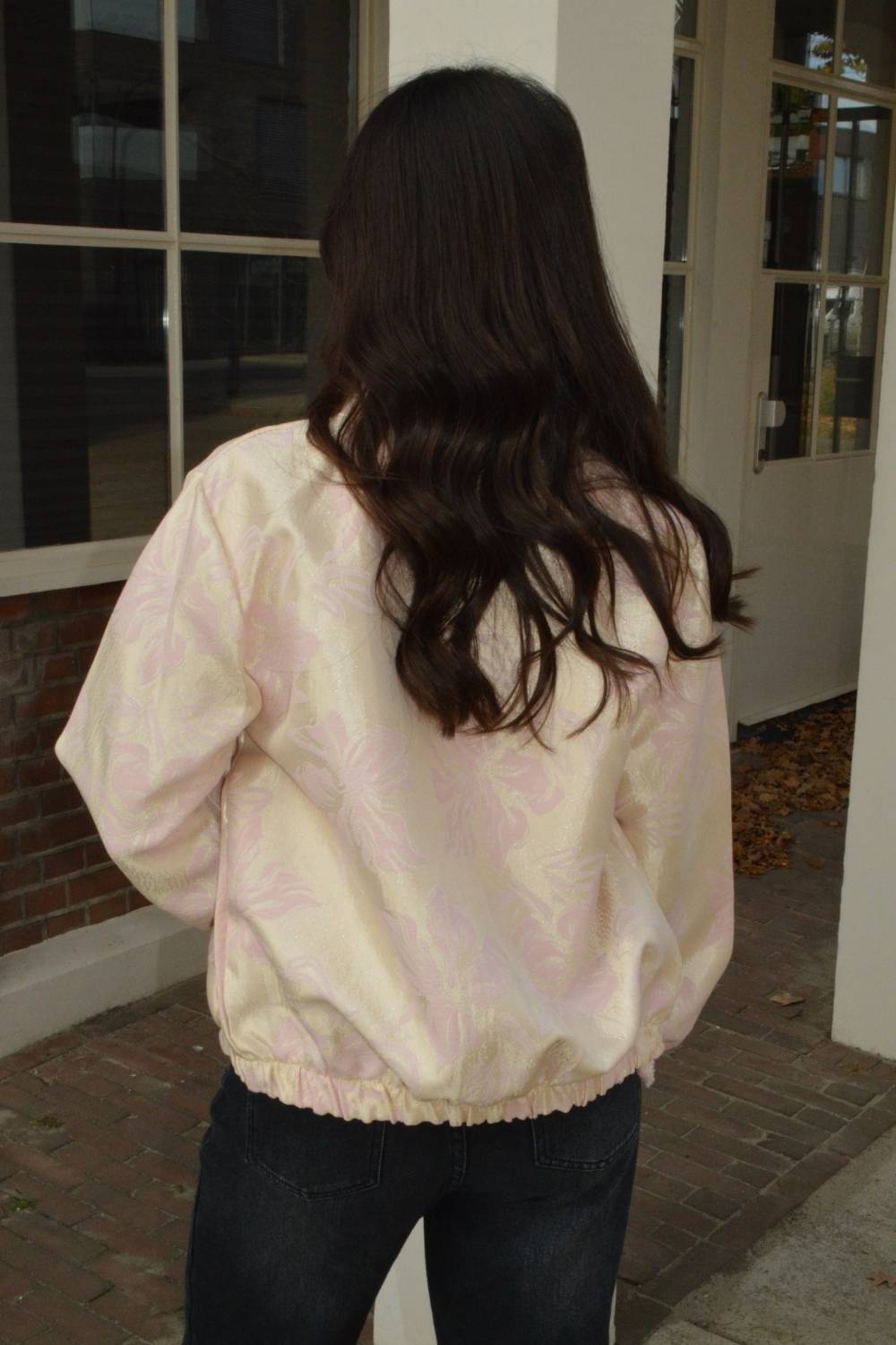 Soft Bloom Bomber Jacket | Roze