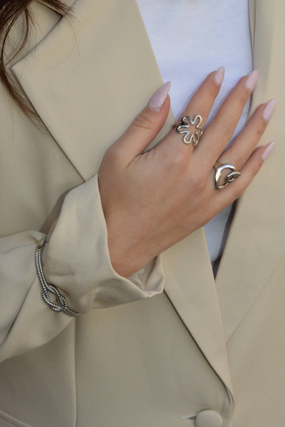 Twisted Knot Armband | Zilver