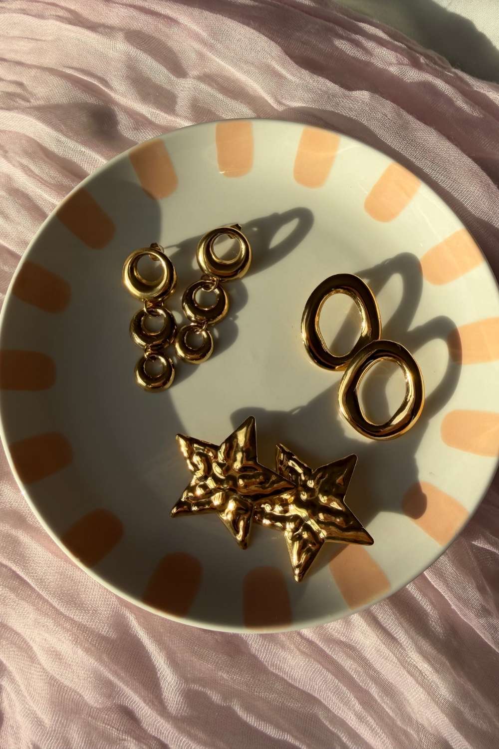 Soft oval oorbellen | Goud