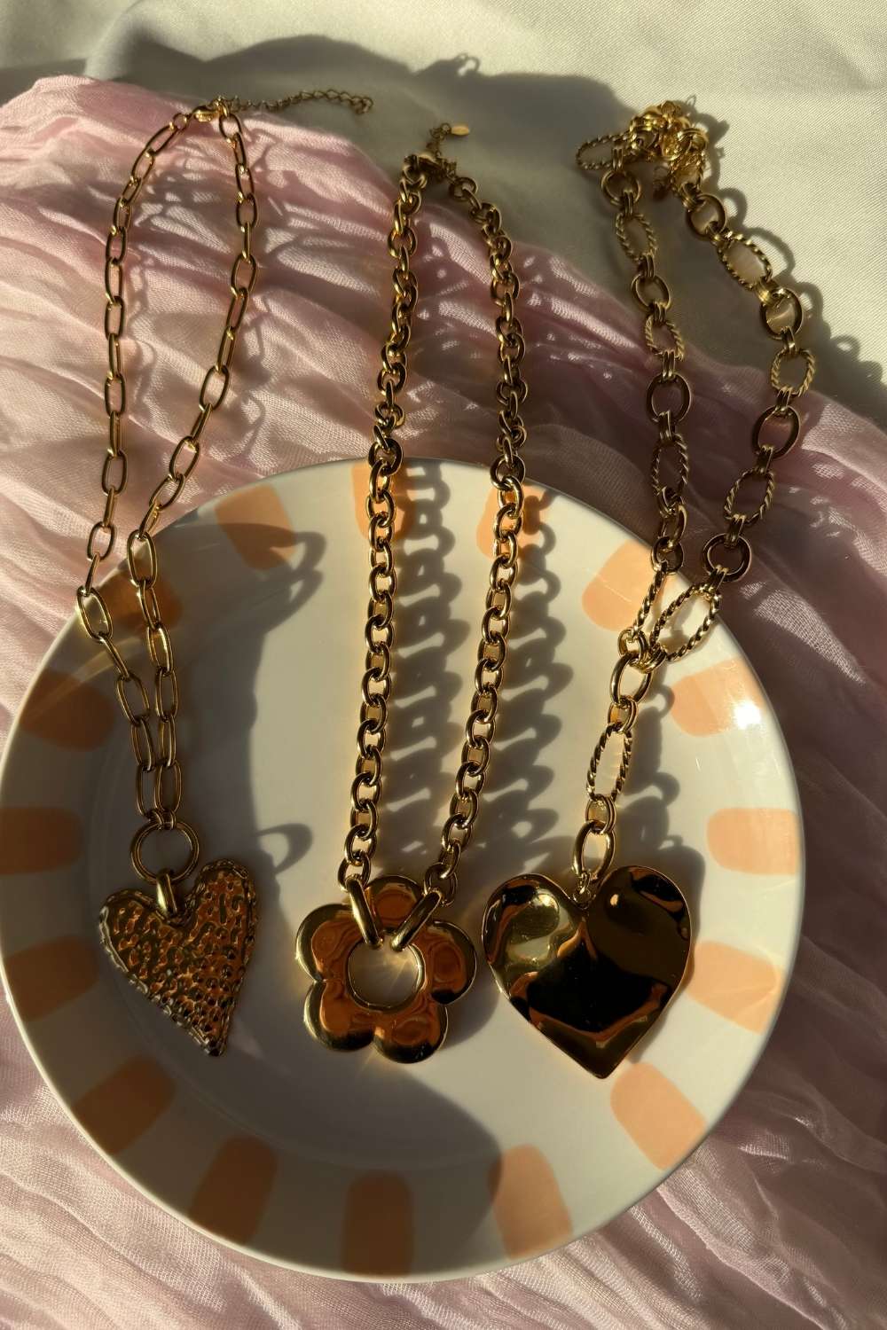 Big heart ketting | Goud