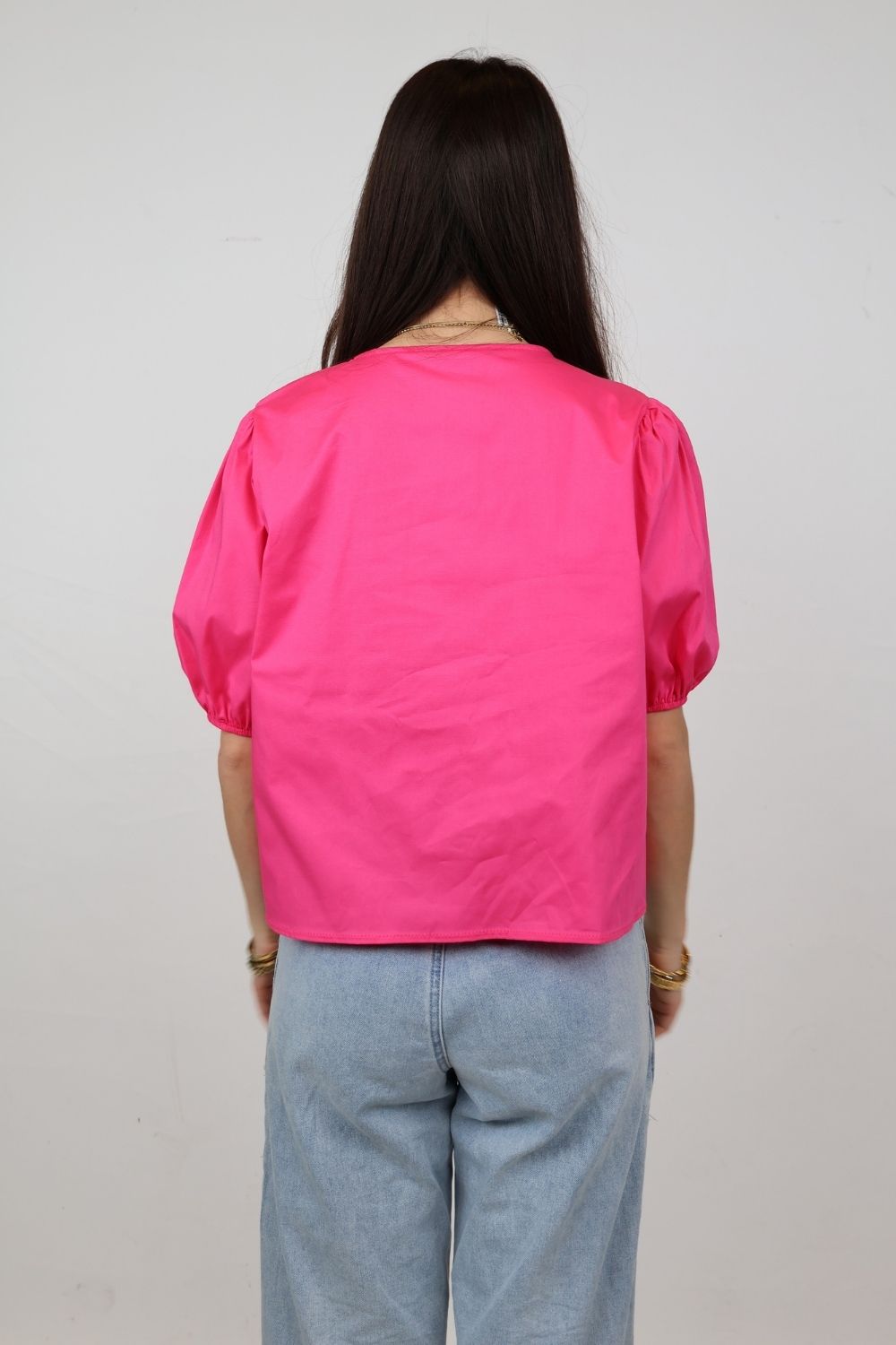 Strikblouse | Roze