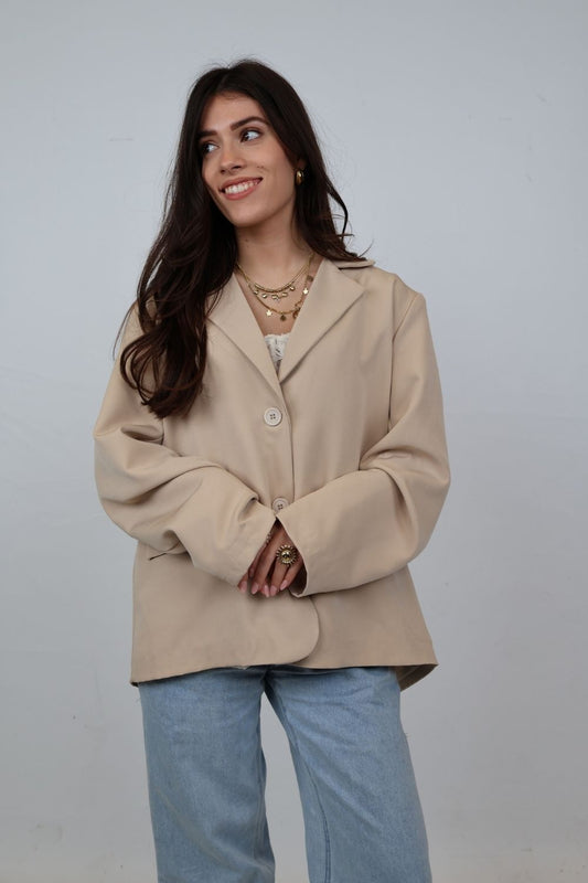 Blazer met split | Beige
