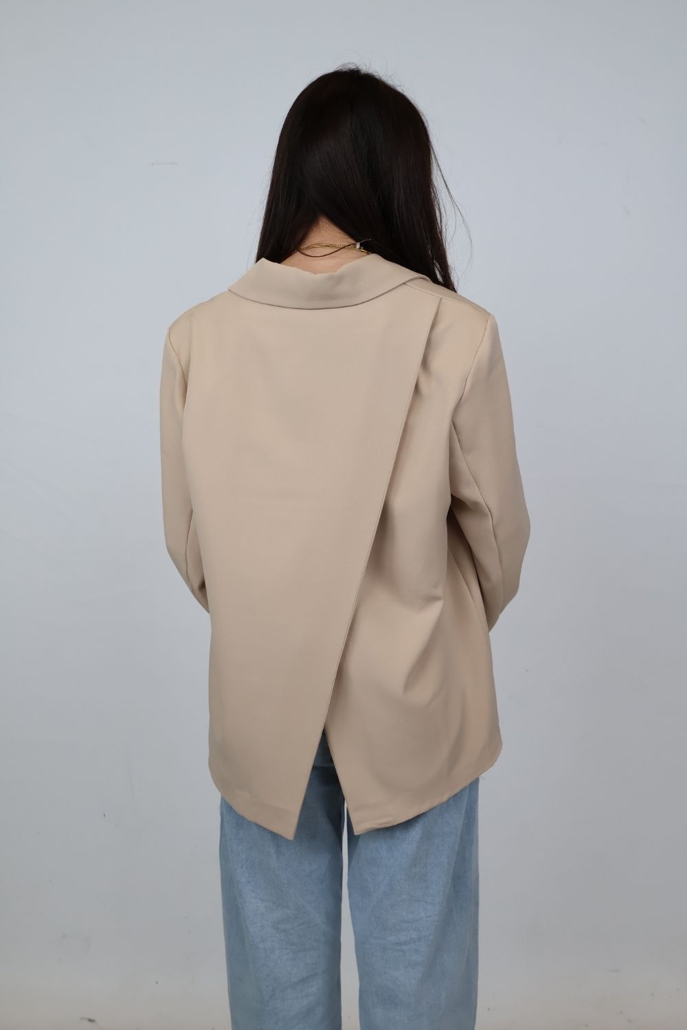 Blazer met split | Beige