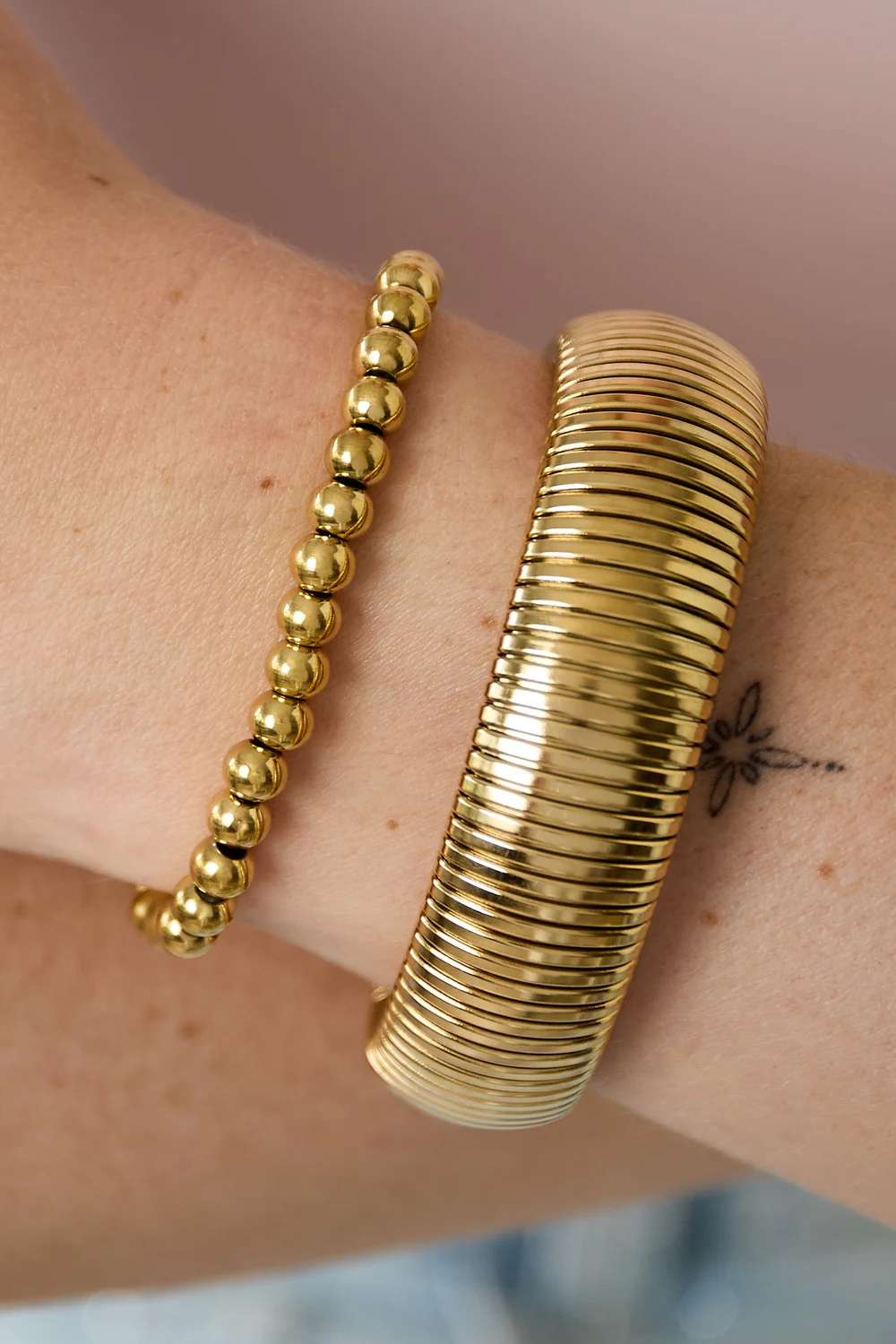 Big balls armband | Goud