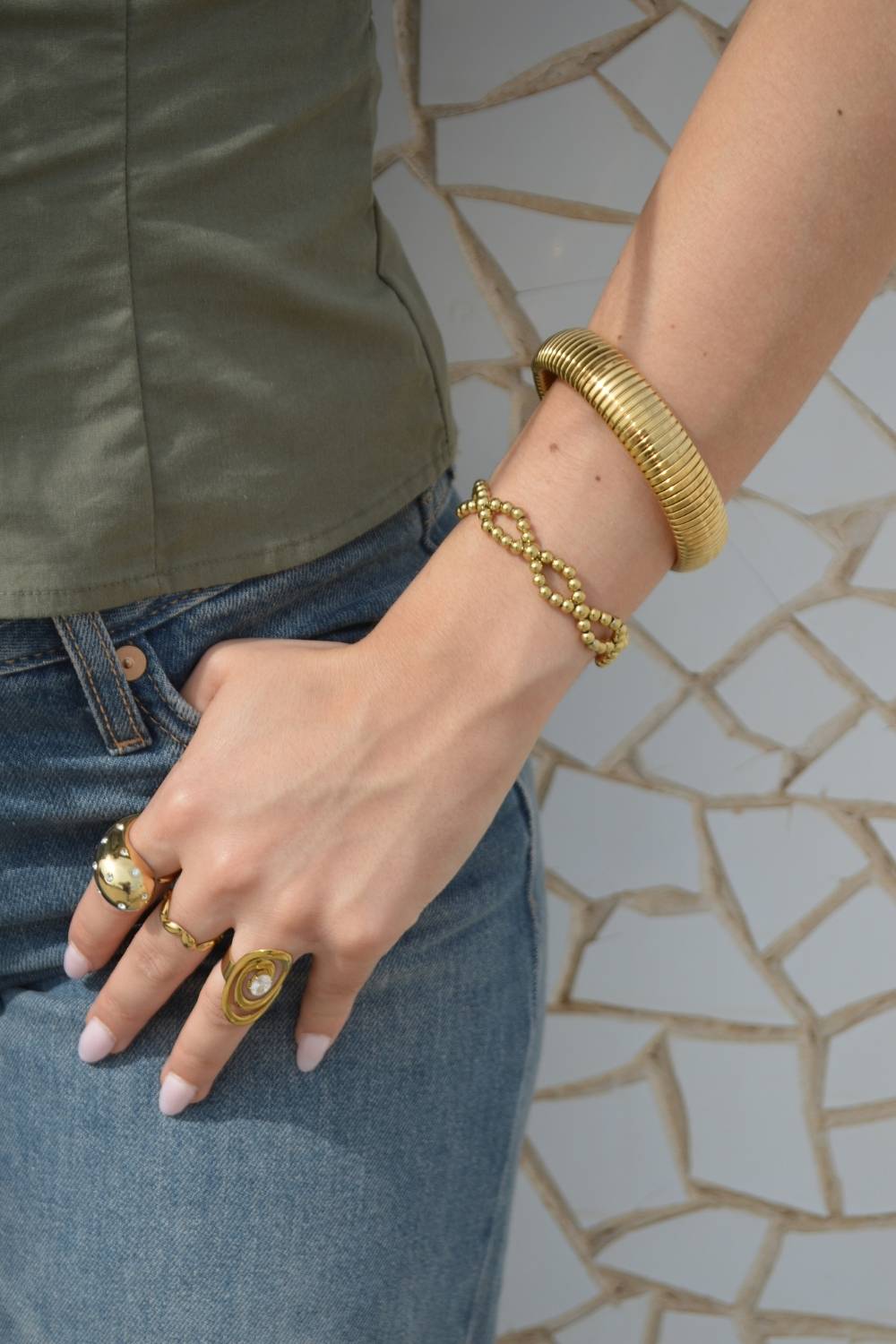 Golden Layers Armband