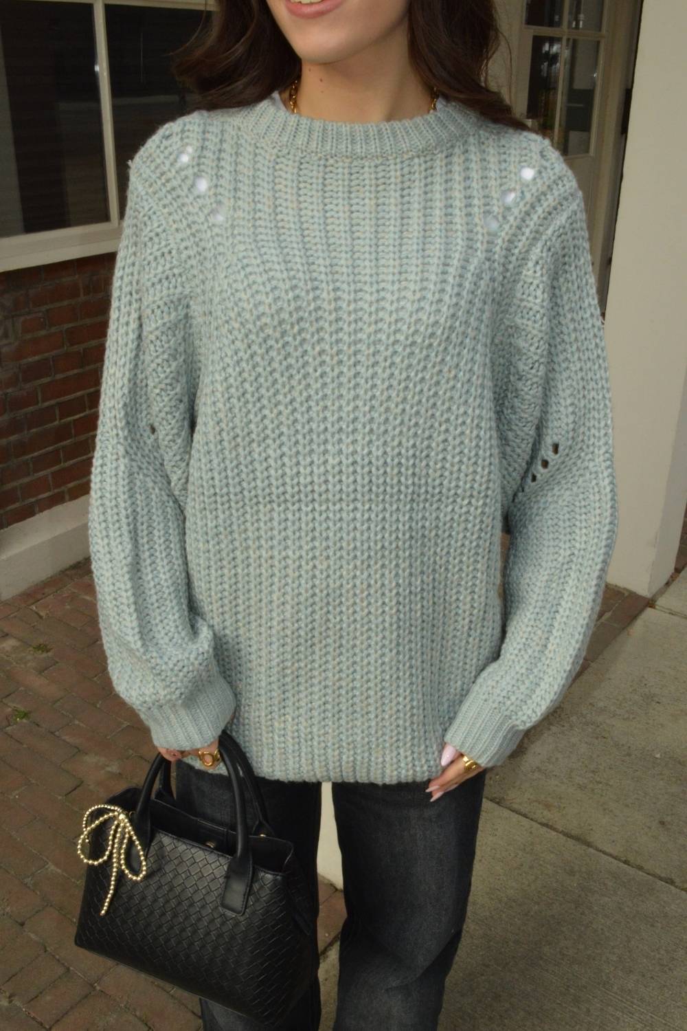 The Oversized Knit Trui | Blauw