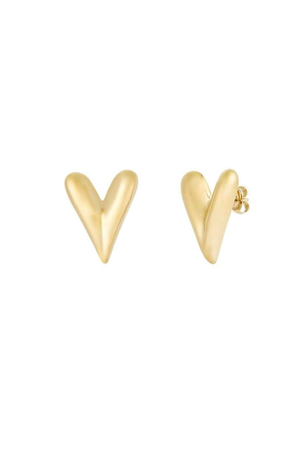Bold heart studs – Goud