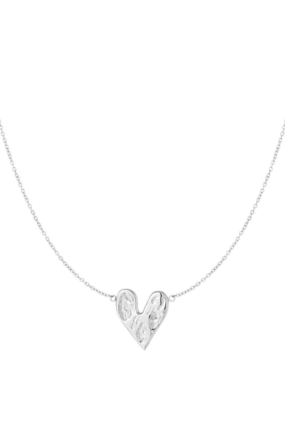 Cute heart ketting β Zilver