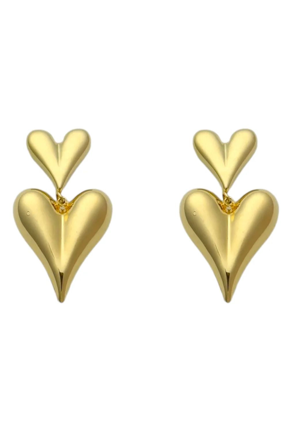Statement heart oorbellen | Goud