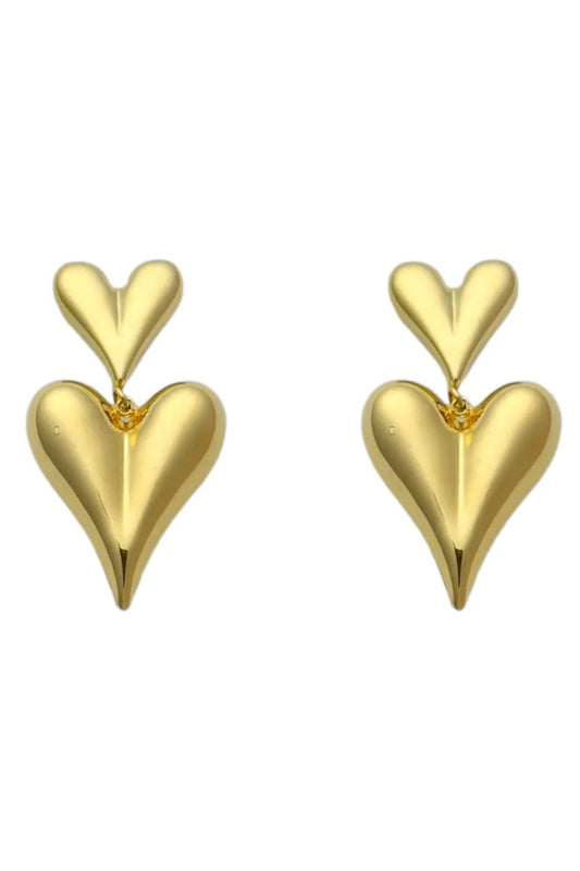 Statement heart oorbellen | Goud