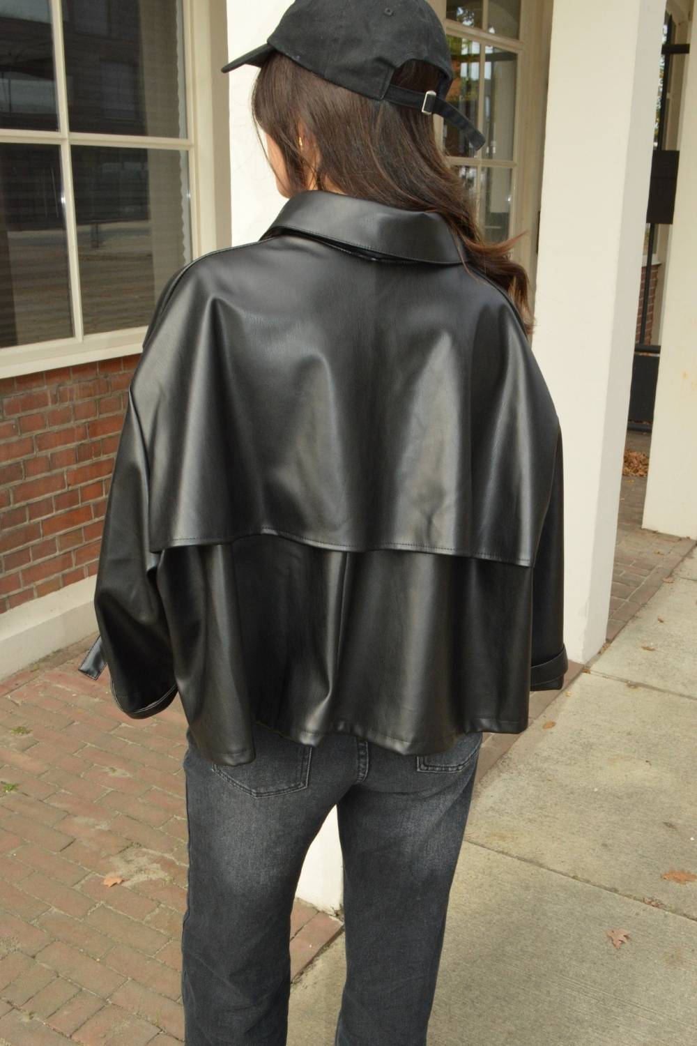 The Bold Faux Leather Jas | Zwart