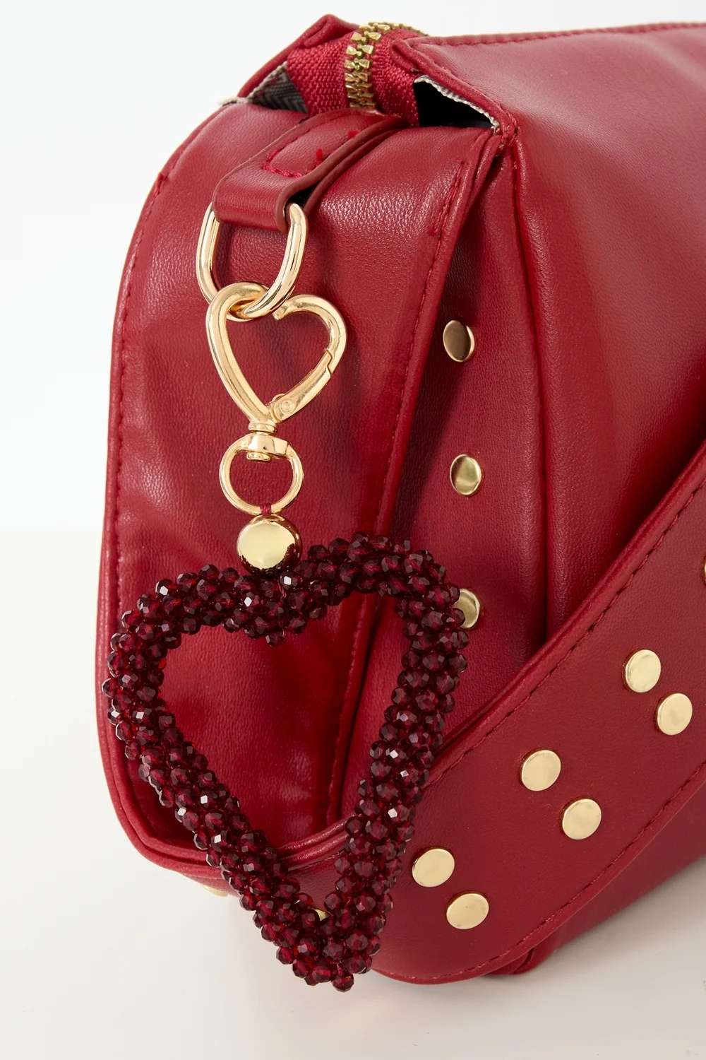 Big heart bag charm | Rood