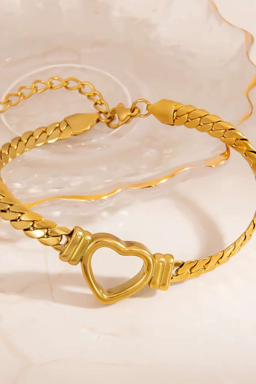 Loving heart armband | Goud