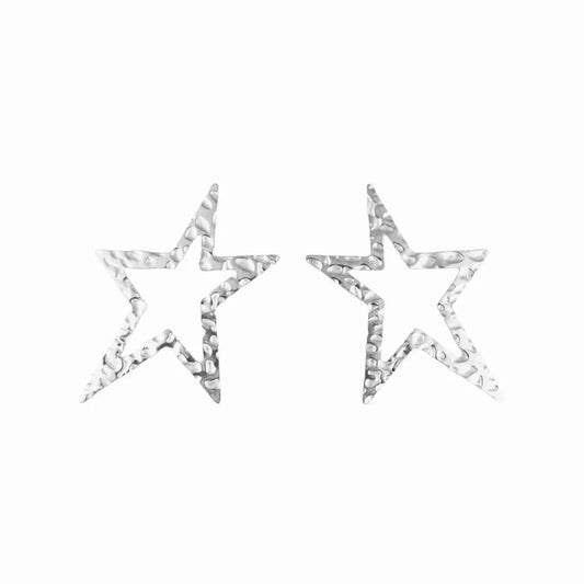 Sterren oorbellen | Zilver