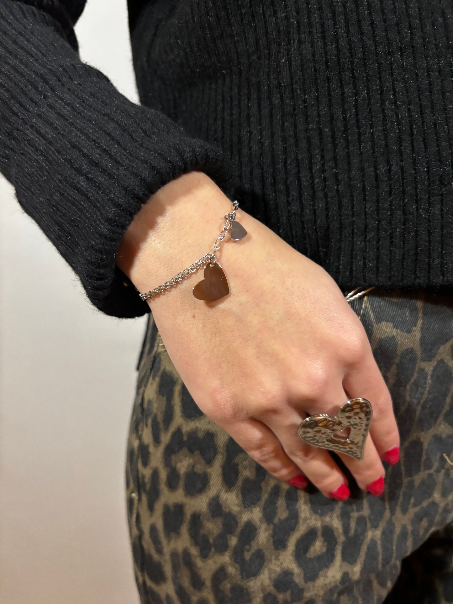 Double love armband | Zilver