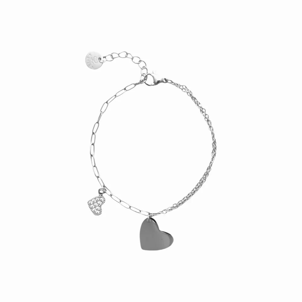 Double love armband | Zilver