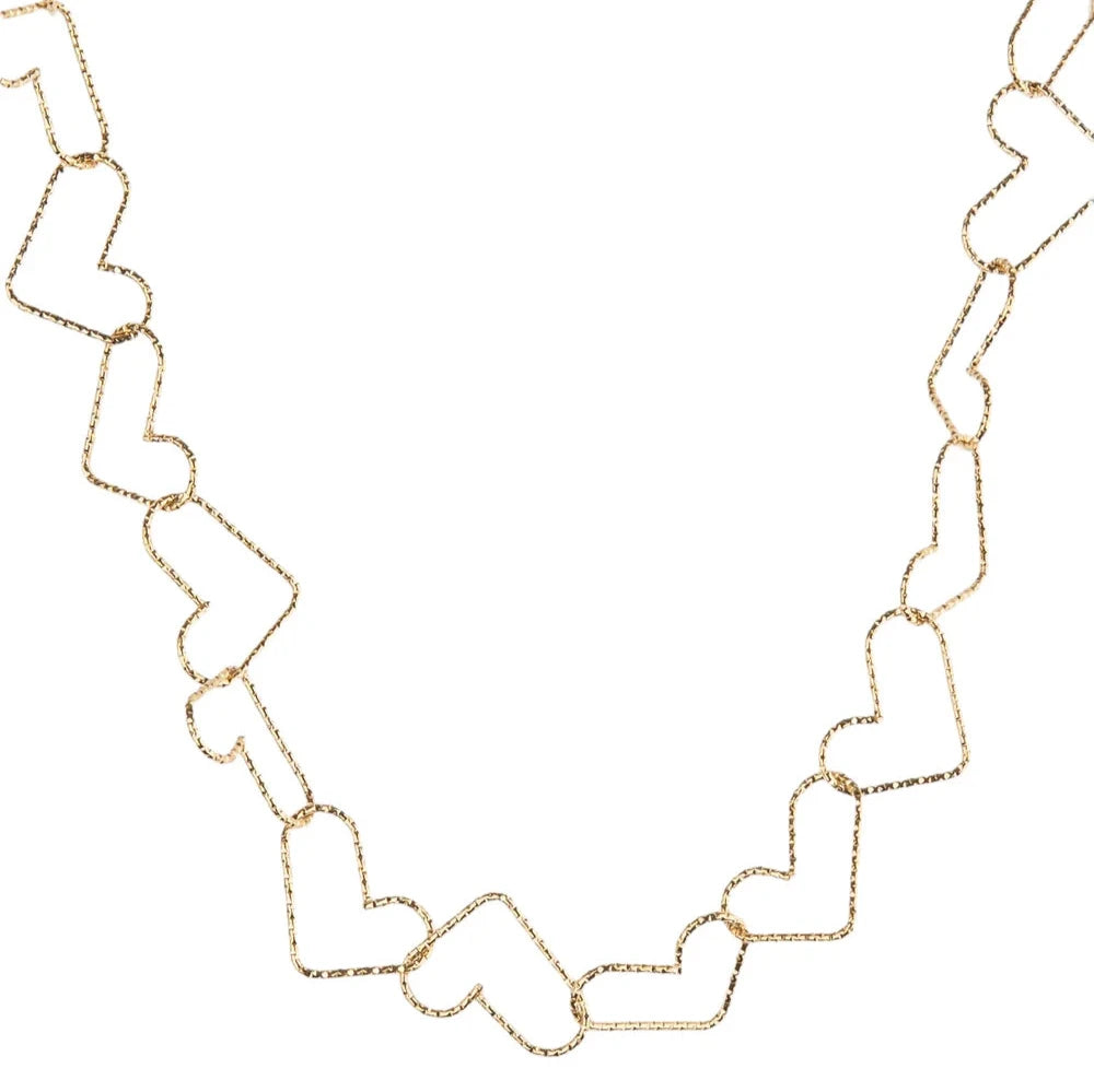Lange harten ketting | Goud
