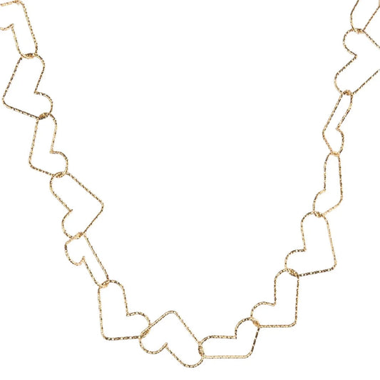 Lange harten ketting | Goud