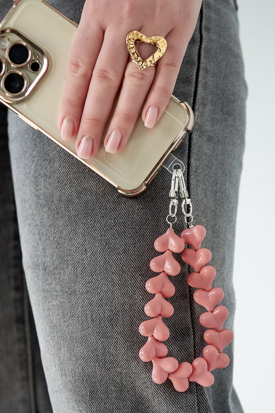 Big hearts telefoonkoord | Roze