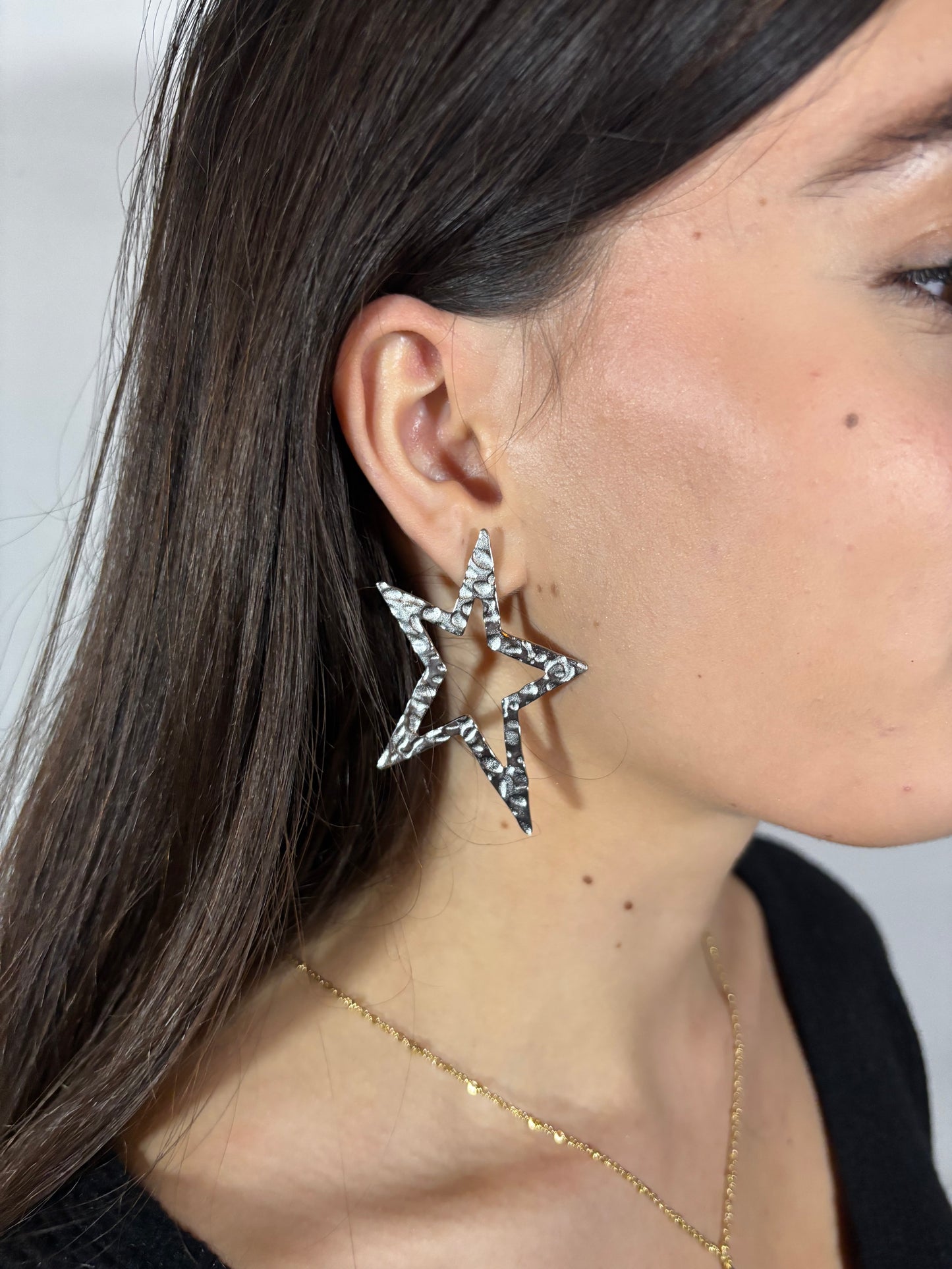 Sterren oorbellen | Zilver