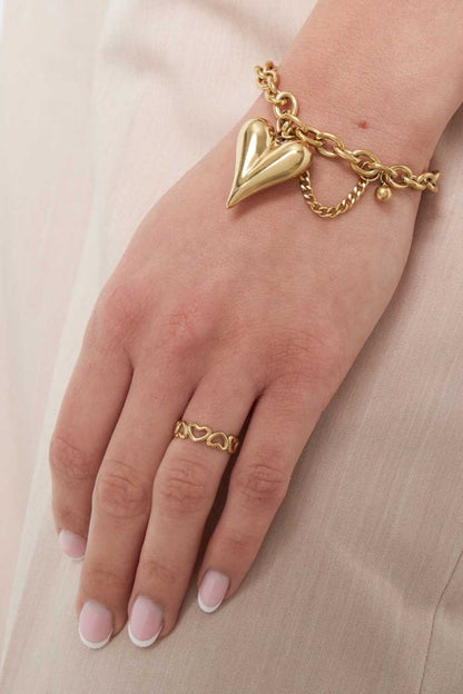 Small hearts ring | Goud
