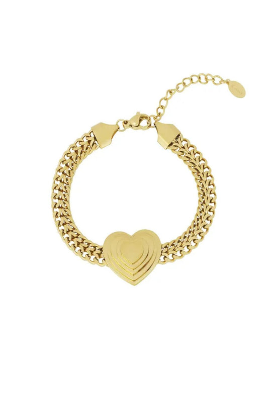 Cute hearts armband | Goud