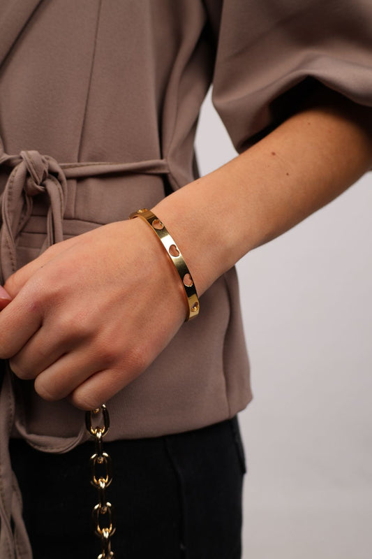 hartjes armband | Goud