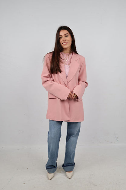 Strikjes blazer | Roze