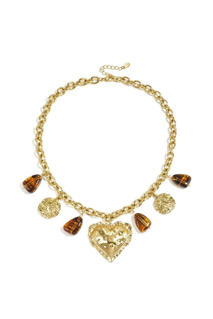Love me charm ketting | Goud