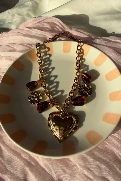 Love me charm ketting | Goud