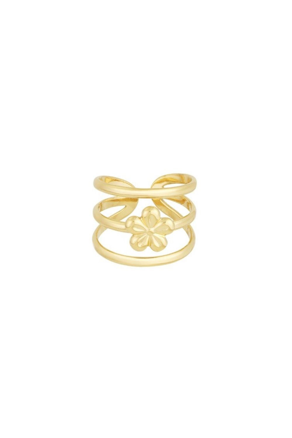Flower stack ring – Goud