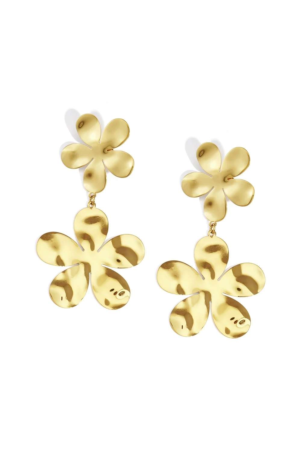 Golden flower oorbellen | Goud