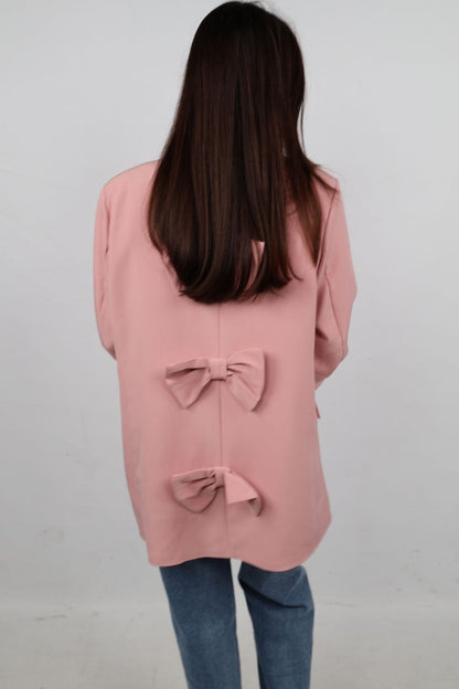 Strikjes blazer | Roze