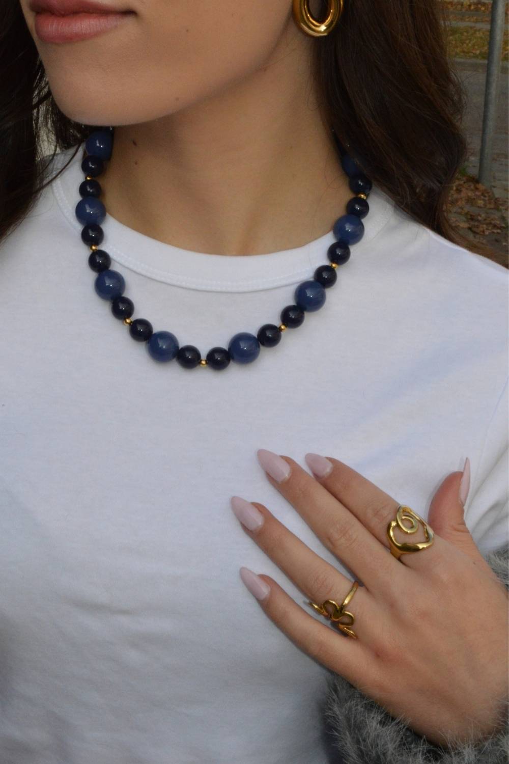 Dreamy beads ketting | Blauw