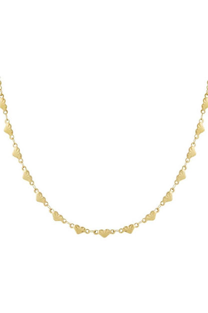 Ketting met hartjes | Goud