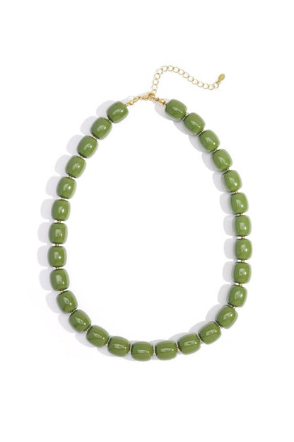 Olive Glow Ketting | Olijfgroen