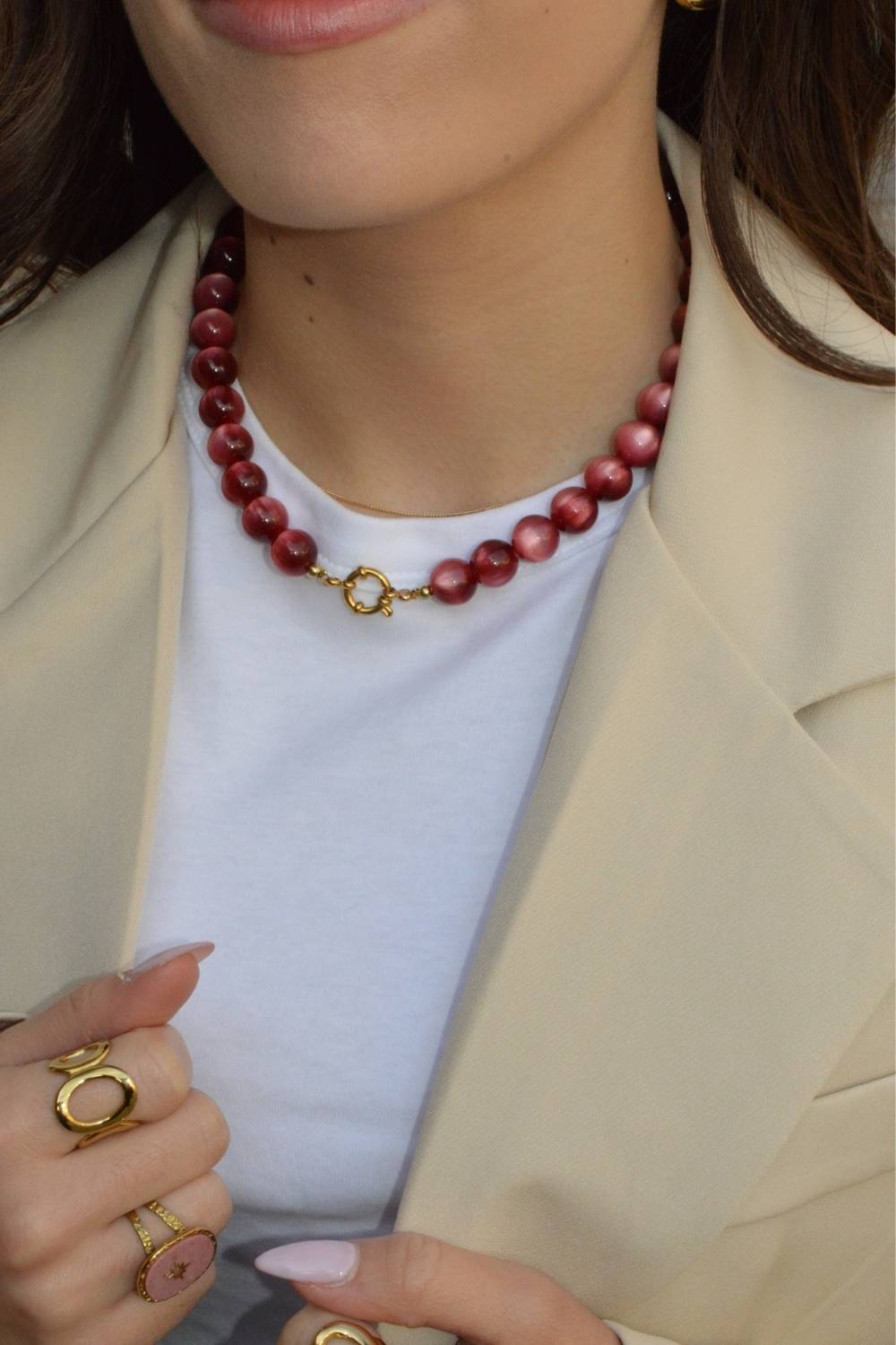 Aurora Glow Ketting | Rood