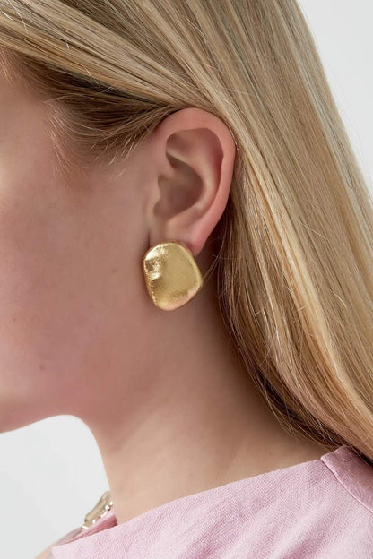 Statement stud oorbellen | Goud