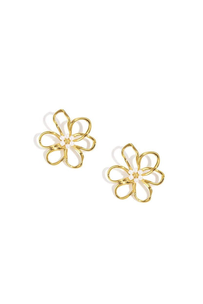 Golden bloom oorbellen | Goud