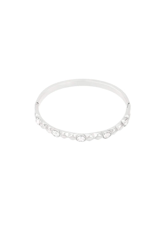 Bold stones armband | Zilver