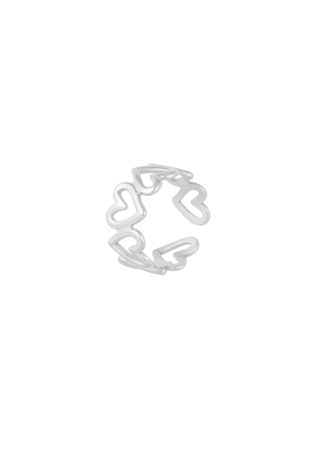 Open heart ring | Zilver