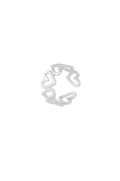 Open heart ring | Zilver
