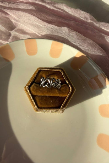 Open heart ring | Zilver