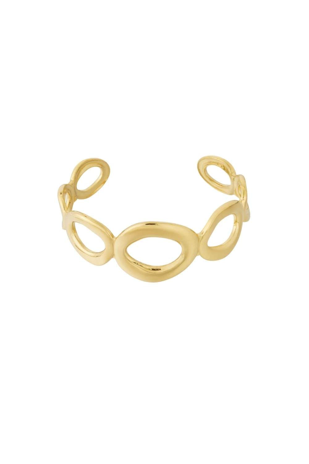 Classy hoop armband | Goud