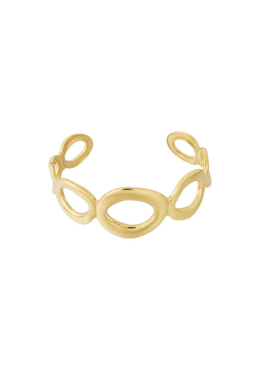 Classy hoop armband | Goud